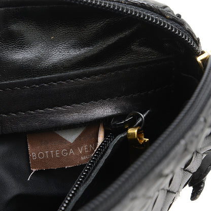 ノディーニ イントレチャート ショルダーバッグ レザー ブラック ヴィンテージ ショルダーバッグ