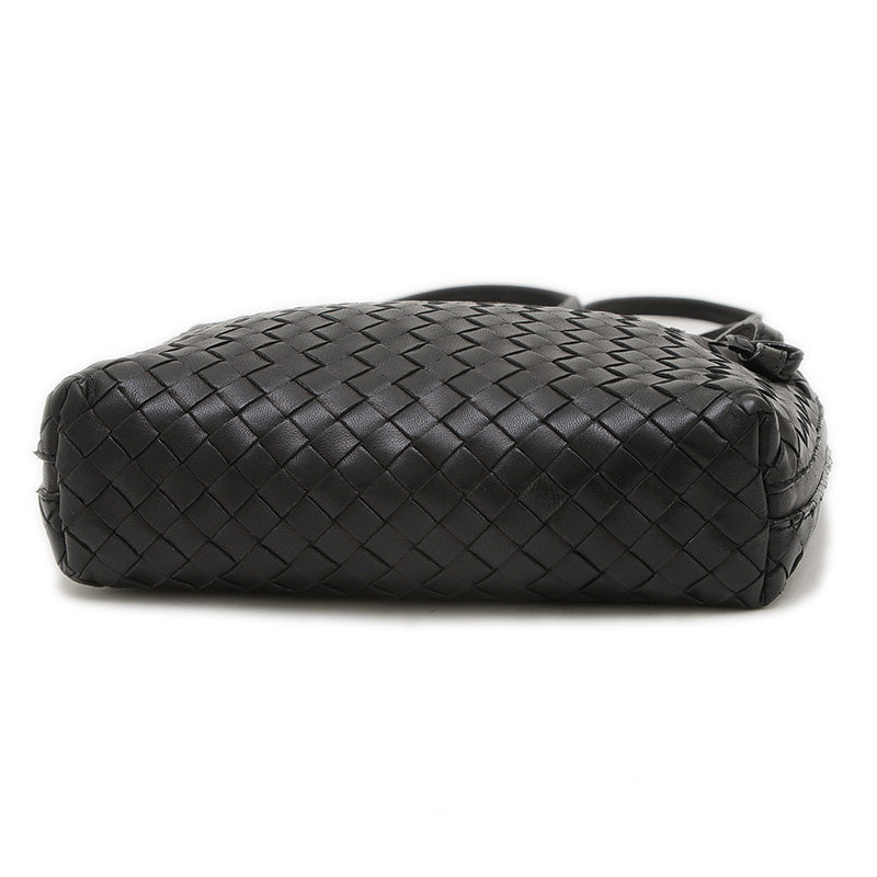 ノディーニ イントレチャート ショルダーバッグ レザー ブラック ヴィンテージ ショルダーバッグ