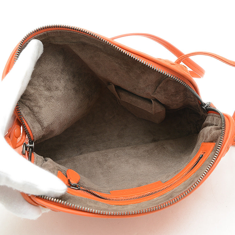 イントレチャート ショルダーバッグ レザー オレンジ ショルダーバッグ