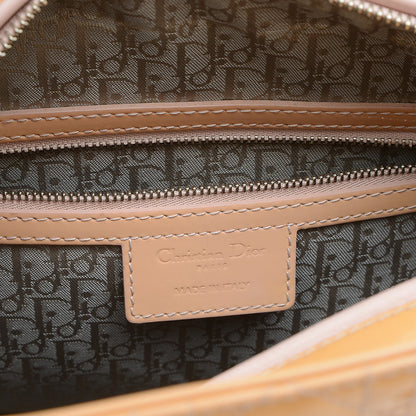 レディディオール カナージュ ラージ 2WAYバッグ パテント ベージュ ハンドバッグ