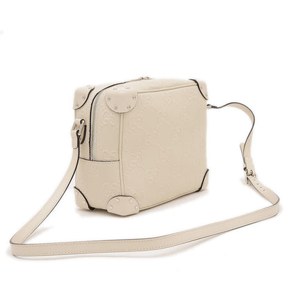 GGエンボス ショルダーバッグ レザー アイボリー 626363 ショルダーバッグ