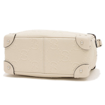GGエンボス ショルダーバッグ レザー アイボリー 626363 ショルダーバッグ