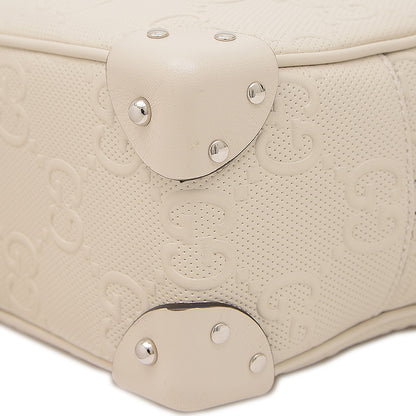 GGエンボス ショルダーバッグ レザー アイボリー 626363 ショルダーバッグ