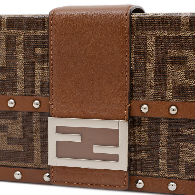 ズッカ バケット トランク ショルダーバッグ キャンバス/レザー ブラウン 7VA507 ショルダーバッグ