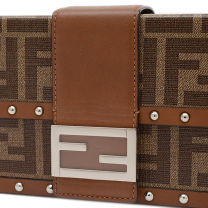 ズッカ バケット トランク ショルダーバッグ キャンバス/レザー ブラウン 7VA507 ショルダーバッグ