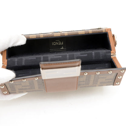 ズッカ バケット トランク ショルダーバッグ キャンバス/レザー ブラウン 7VA507 ショルダーバッグ