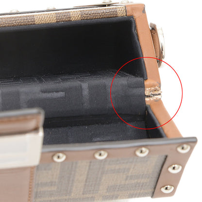 ズッカ バケット トランク ショルダーバッグ キャンバス/レザー ブラウン 7VA507 ショルダーバッグ