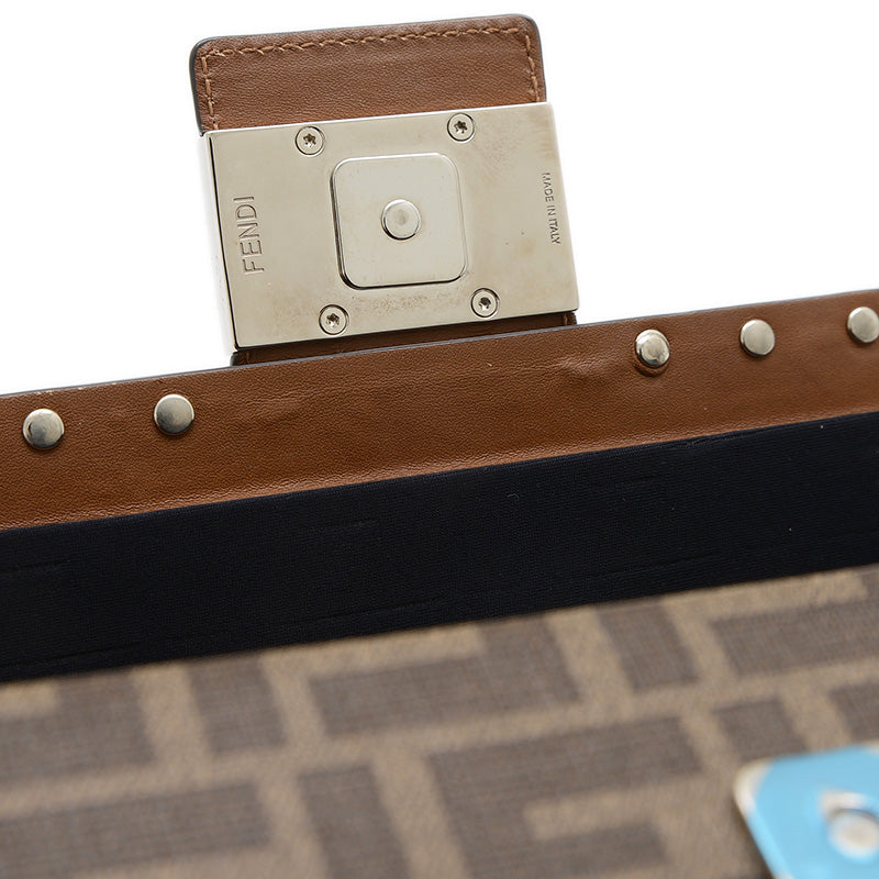 ズッカ バケット トランク ショルダーバッグ キャンバス/レザー ブラウン 7VA507 ショルダーバッグ