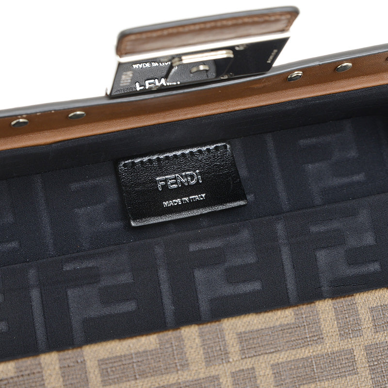 ズッカ バケット トランク ショルダーバッグ キャンバス/レザー ブラウン 7VA507 ショルダーバッグ