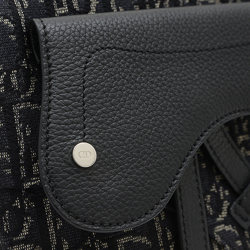 サドルバッグ オブリーク ショルダーバッグ ジャガード ブラック ショルダーバッグ