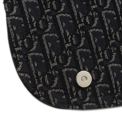 サドルバッグ オブリーク ショルダーバッグ ジャガード ブラック ショルダーバッグ