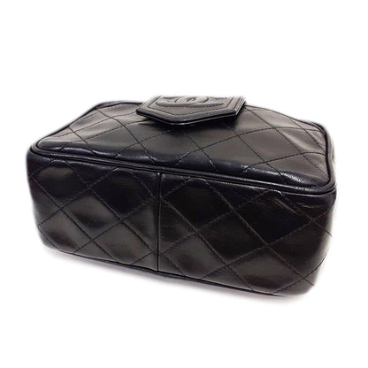 ココマーク タッセル チェーンショルダー ラムスキン ブラック ゴールド金具 ショルダーバッグ