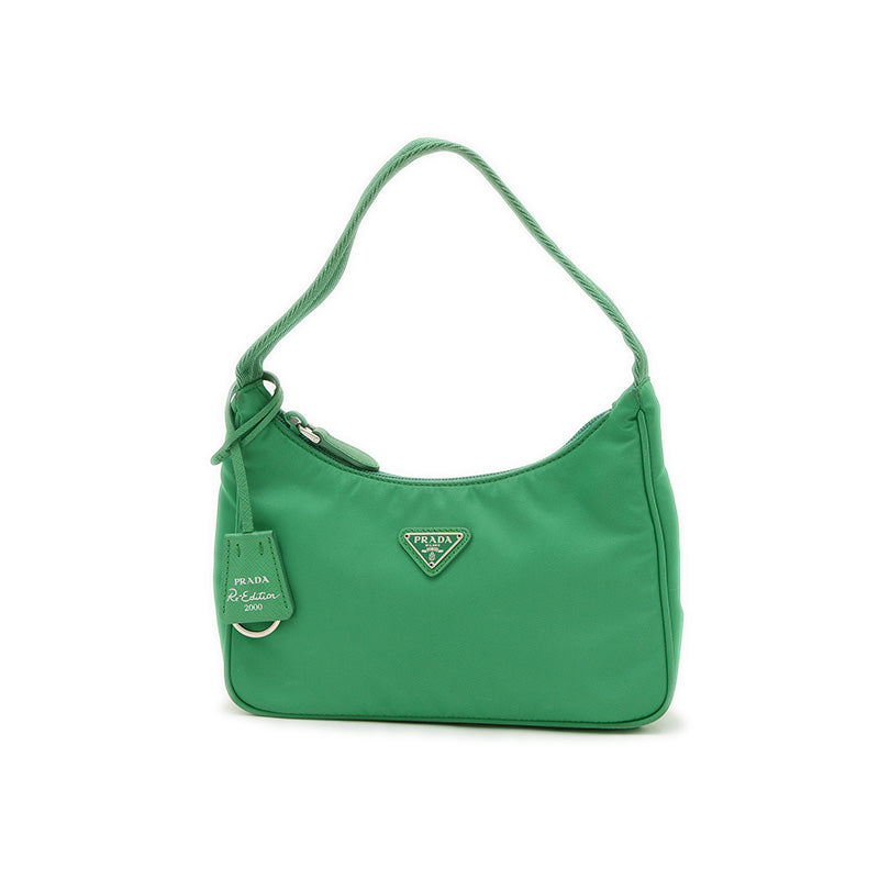 Re-Edition ミニハンドバッグ ナイロン グリーン 1NE204 ハンドバッグ