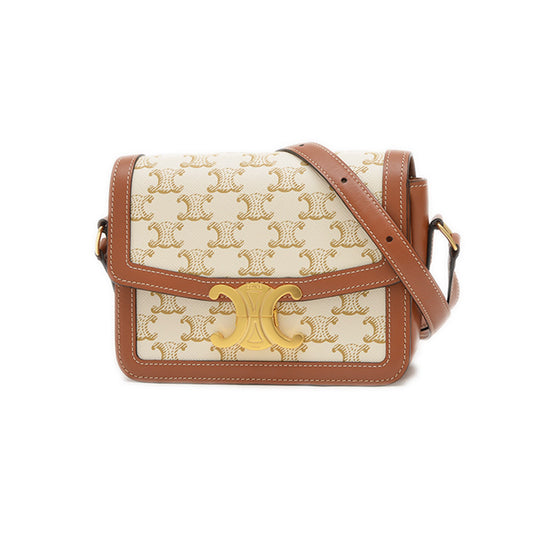 ティーン トリオンフ ショルダーバッグ キャンバス/レザー ホワイト/タン 188882 ショルダーバッグ