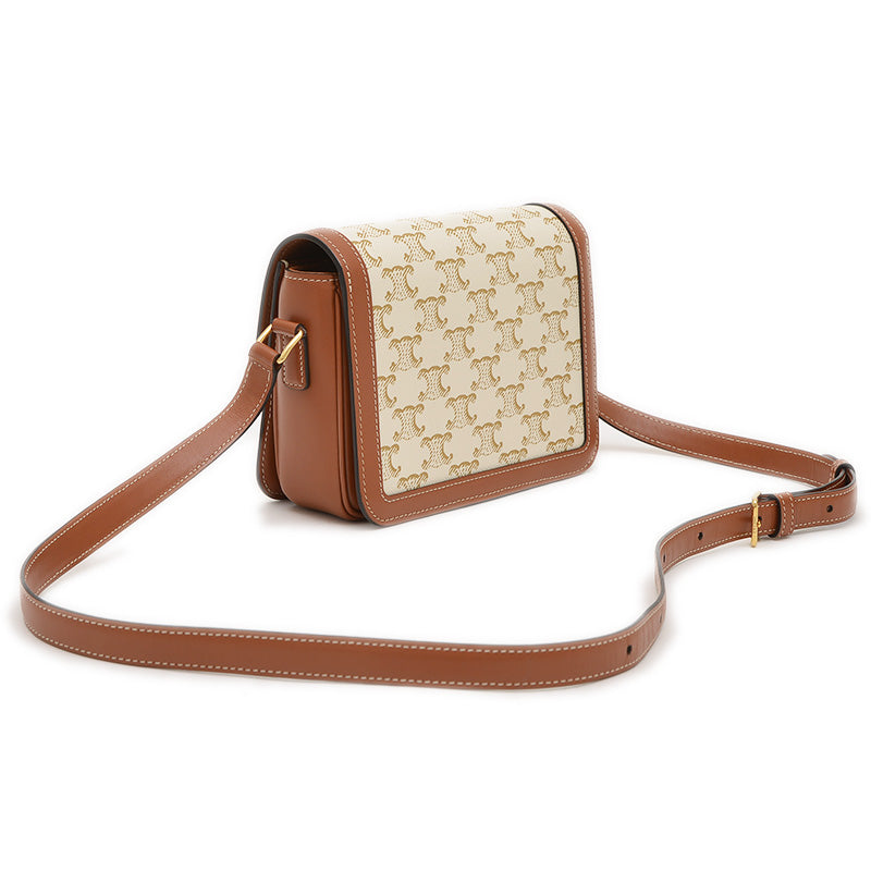 ティーン トリオンフ ショルダーバッグ キャンバス/レザー ホワイト/タン 188882 ショルダーバッグ