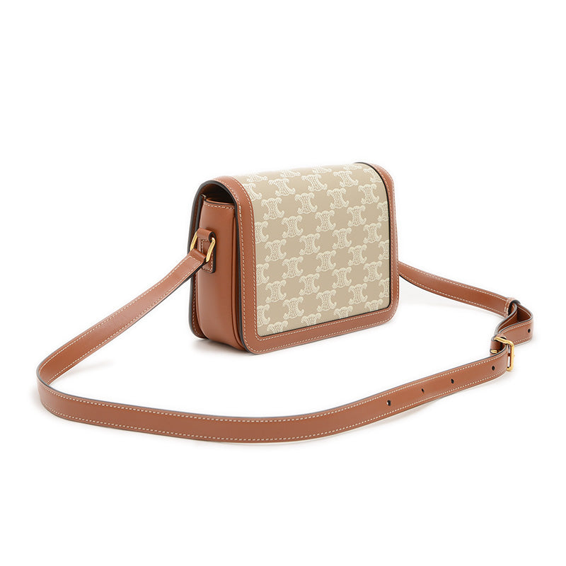 ティーン トリオンフ ショルダーバッグ キャンバス/レザー グレージュ/タン 188882 ショルダーバッグ