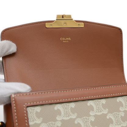 ティーン トリオンフ ショルダーバッグ キャンバス/レザー グレージュ/タン 188882 ショルダーバッグ