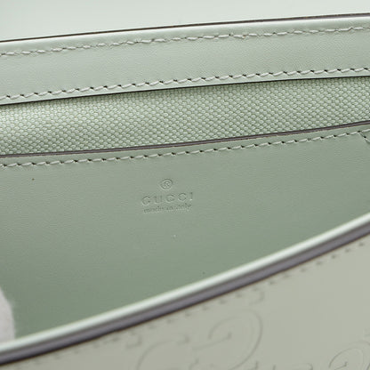 GGレザー スーパー ミニ ショルダーバッグ レザー グリーン 772794 ショルダーバッグ