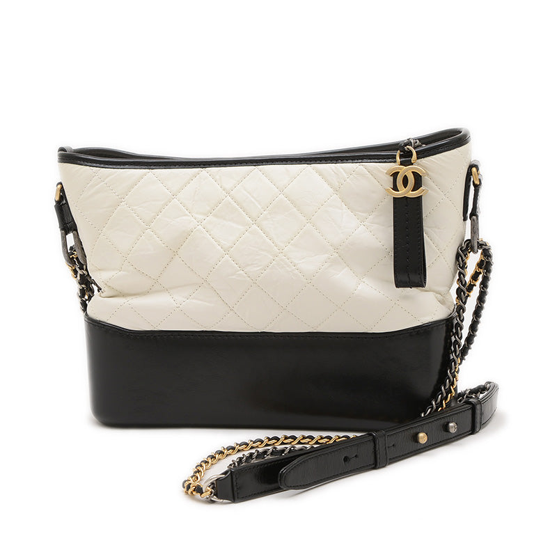 ガブリエル ドゥ ホーボー ショルダーバッグ レザー ホワイト/ブラック ショルダーバッグ