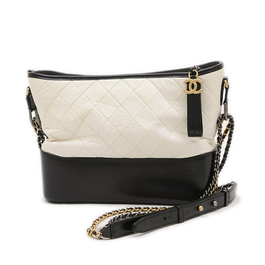 ガブリエル ドゥ ホーボー ショルダーバッグ レザー ホワイト/ブラック ショルダーバッグ