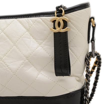 ガブリエル ドゥ ホーボー ショルダーバッグ レザー ホワイト/ブラック ショルダーバッグ