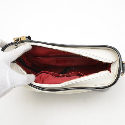 ガブリエル ドゥ ホーボー ショルダーバッグ レザー ホワイト/ブラック ショルダーバッグ