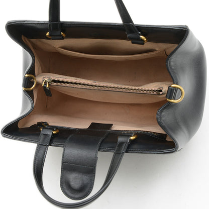 GGマーモント キルティング 2WAYバッグ ブラック 448054 ハンドバッグ