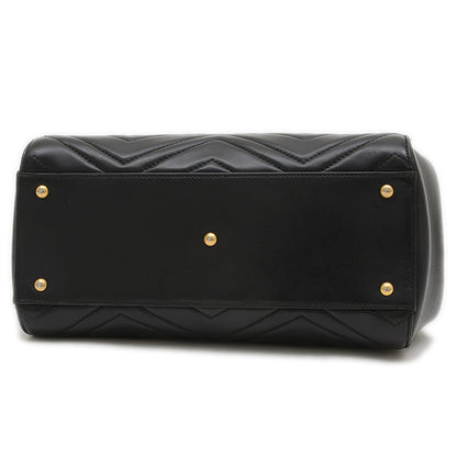 GGマーモント キルティング 2WAYバッグ ブラック 448054 ハンドバッグ