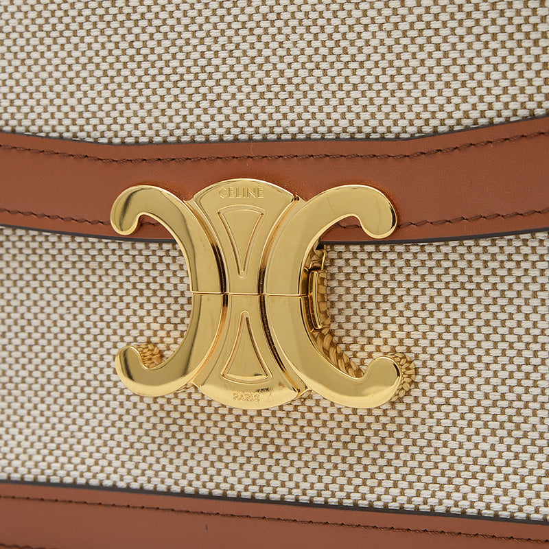 クラシック トリオンフ ショルダーバッグ キャンバス/レザー ナチュラル/タン 191242 ショルダーバッグ