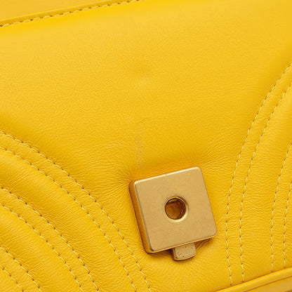 GGマーモント キルティング スモール ショルダーバッグ レザー イエロー 446744 ショルダーバッグ