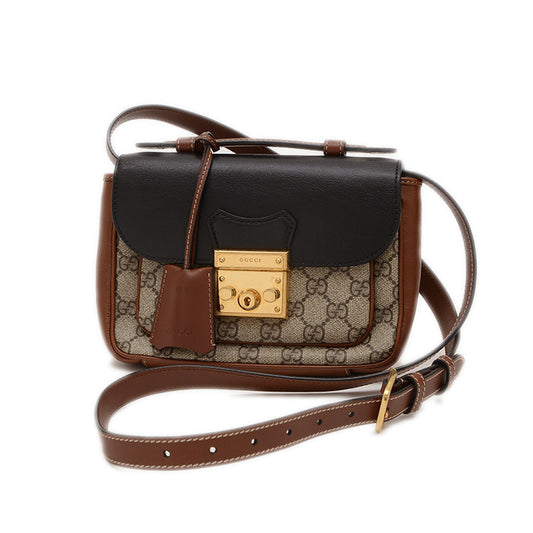 GGスプリーム 2WAYバッグ ベージュ/ブラック/ブラウン 658487 ショルダーバッグ