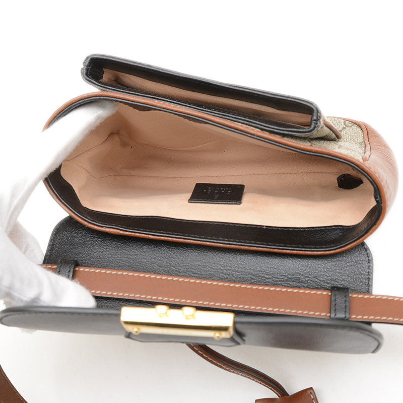 GGスプリーム 2WAYバッグ ベージュ/ブラック/ブラウン 658487 ショルダーバッグ