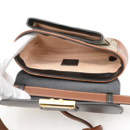 GGスプリーム 2WAYバッグ ベージュ/ブラック/ブラウン 658487 ショルダーバッグ