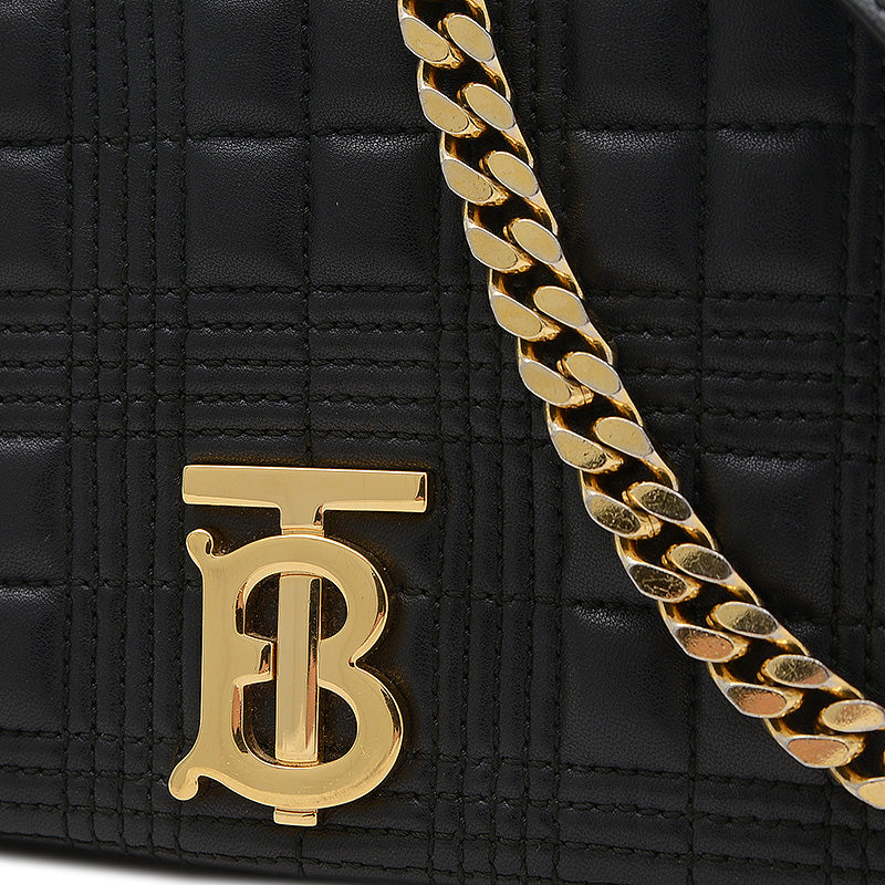 スモール キルティング ショルダーバッグ ラムスキン ブラック 8021492 ショルダーバッグ