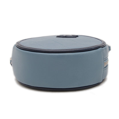 ココマーク ラウンド チェーンポーチ ラムスキン ブルー系 AP0245 ショルダーバッグ