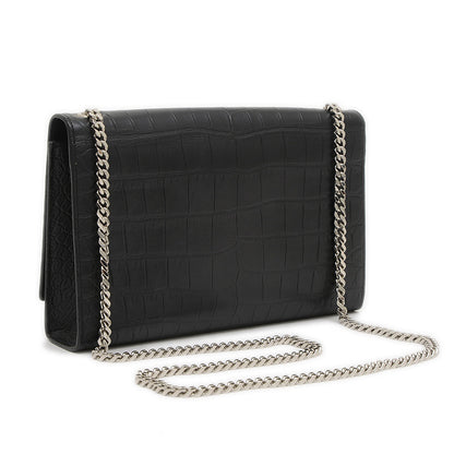 クラシック ケイト タッセル ミディアム チェーンショルダー レザー ブラック 354119 ショルダーバッグ