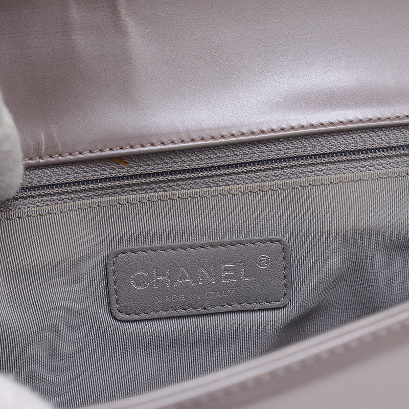 ボーイシャネル チェーンショルダーバッグ メタリックパープル シルバー金具 A67087 ショルダーバッグ