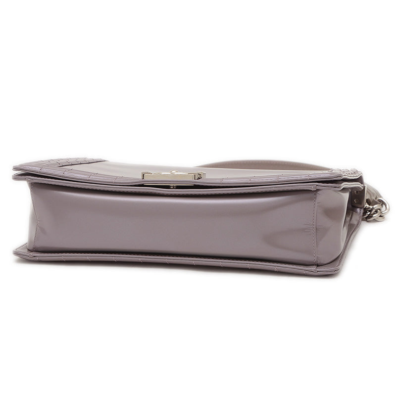 ボーイシャネル チェーンショルダーバッグ メタリックパープル シルバー金具 A67087 ショルダーバッグ