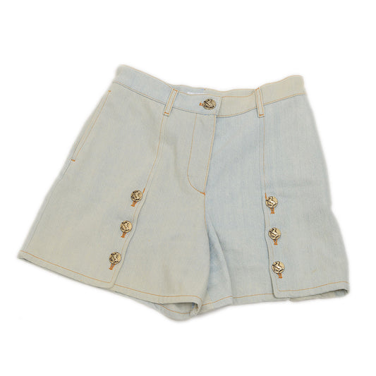 ショートパンツ デニム コットン ブルー レディース 36サイズ P58034V44057 ショートパンツ