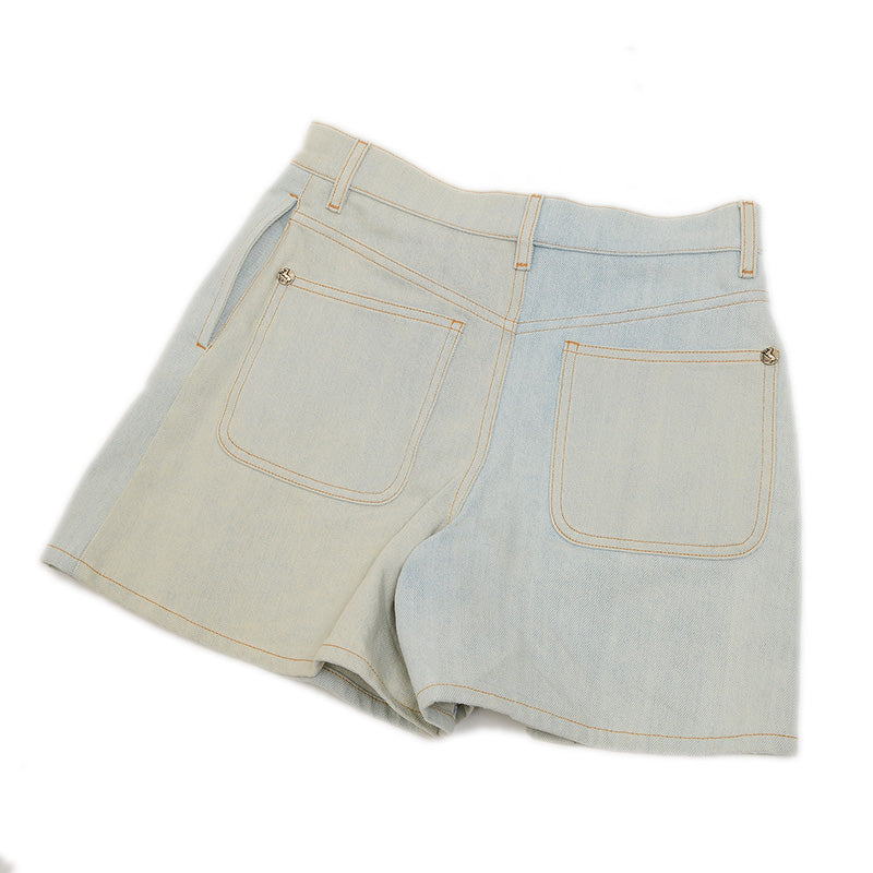 ショートパンツ デニム コットン ブルー レディース 36サイズ P58034V44057 ショートパンツ