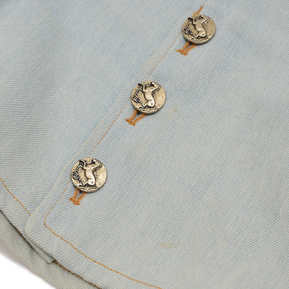 ショートパンツ デニム コットン ブルー レディース 36サイズ P58034V44057 ショートパンツ