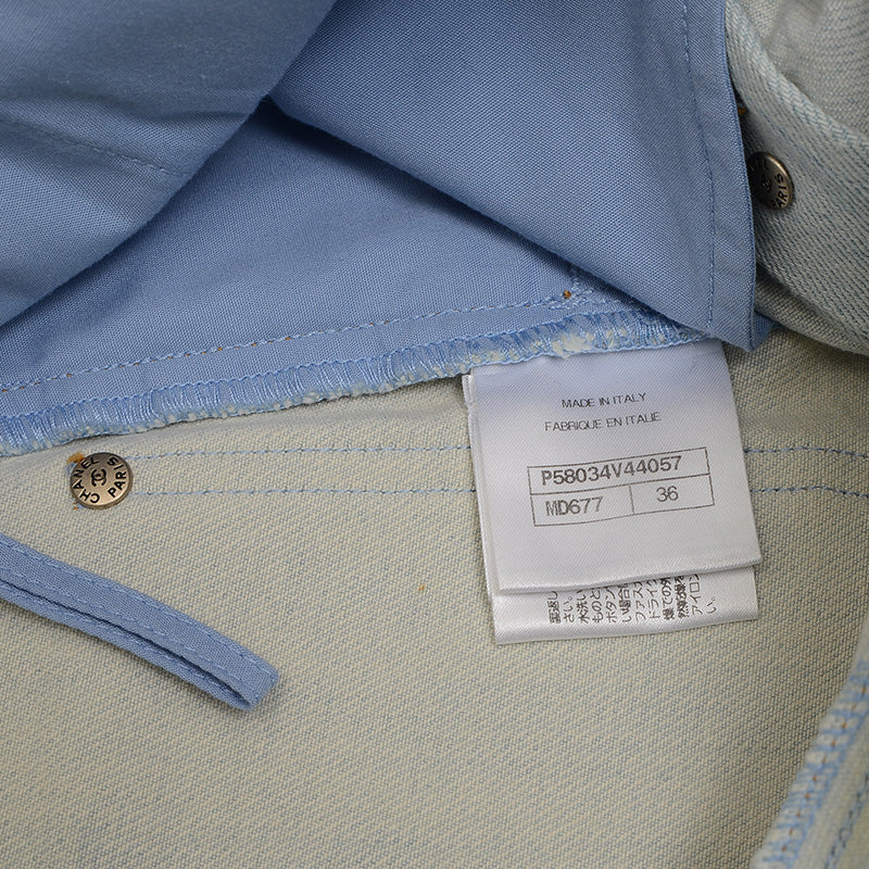 ショートパンツ デニム コットン ブルー レディース 36サイズ P58034V44057 ショートパンツ