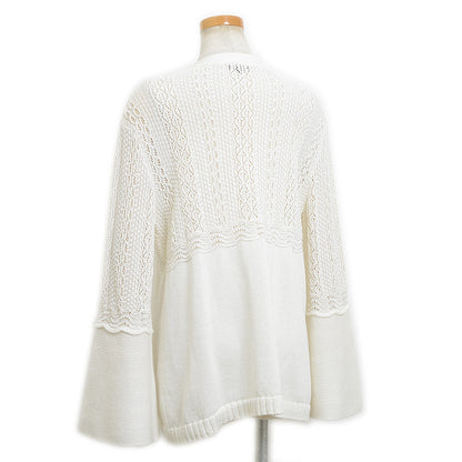 ココマーク カーディガン ベルスリープ コットン ホワイト 38サイズ カーディガン