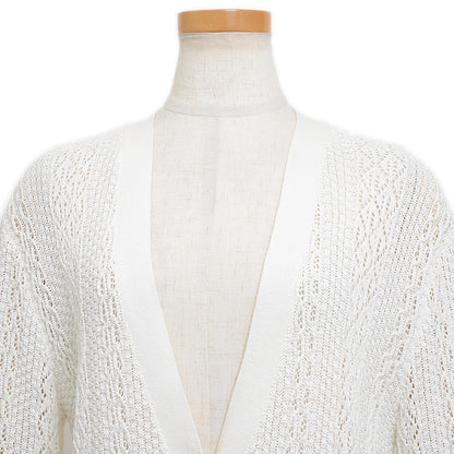 ココマーク カーディガン ベルスリープ コットン ホワイト 38サイズ カーディガン