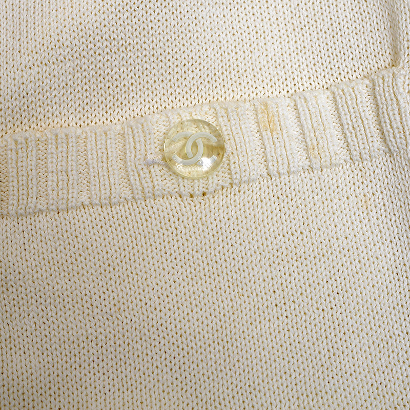 ココマーク カーディガン ベルスリープ コットン ホワイト 38サイズ カーディガン