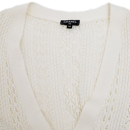 ココマーク カーディガン ベルスリープ コットン ホワイト 38サイズ カーディガン