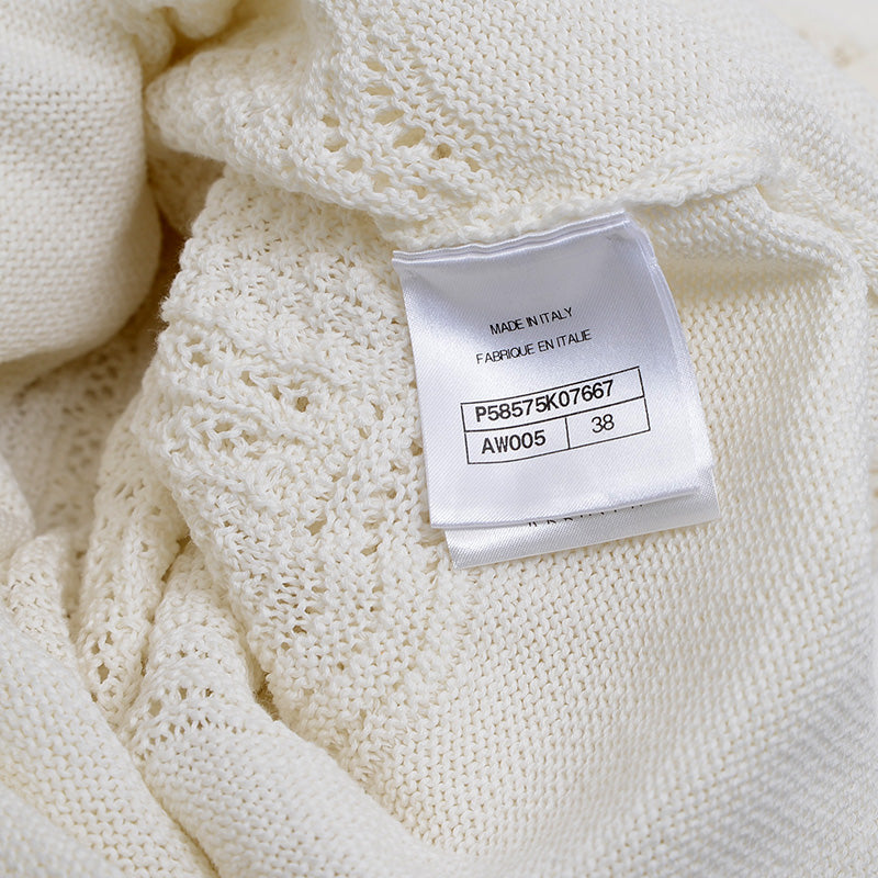 ココマーク カーディガン ベルスリープ コットン ホワイト 38サイズ カーディガン