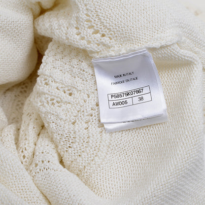 ココマーク カーディガン ベルスリープ コットン ホワイト 38サイズ カーディガン