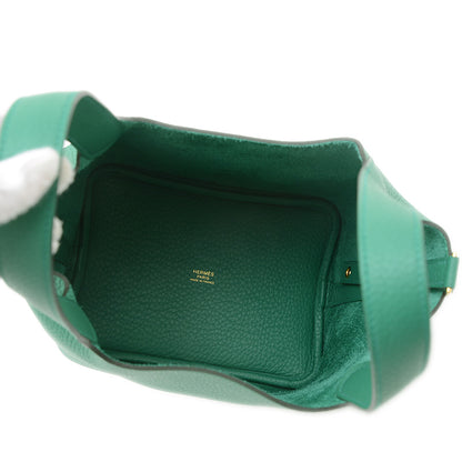 ピコタンロック PM 18 トリヨン ヴェールヴェルティゴ　ゴールド金具 W刻印 ハンドバッグ