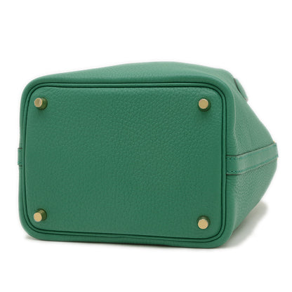 ピコタンロック PM 18 トリヨン ヴェールヴェルティゴ　ゴールド金具 W刻印 ハンドバッグ